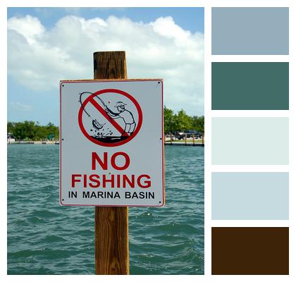 Warning Sign No Fishing Sign Image